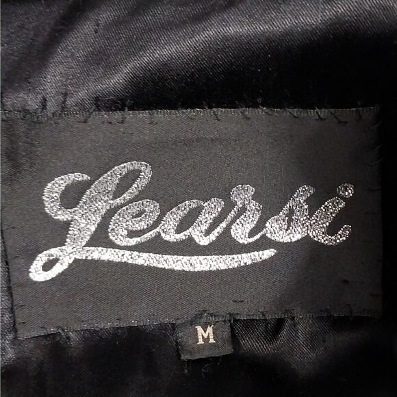 LEARSI! STUNNING BLACK GENUINE RABBIT FUR COAT, JACKET, STYLED LIKE A MINK! SZ M - Picture 10 of 13